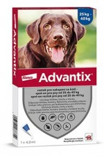 Advantix Spot On 1x4ml pro psy nad 25kg (1 pipeta)