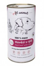 All Animals DOG hovězí mleté s rýží 1200g