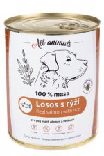 All Animals DOG losos mletý s rýží 800g
