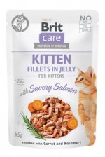 Brit Care Cat Fillets in Jelly Kitten with Salmon 85g