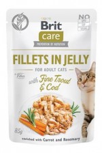 Brit Care Cat Fillets in Jelly with Trout&Cod 85g