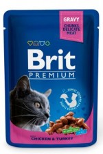 Brit Premium Cat kapsa with Chicken & Turkey 100g