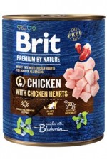 Brit Premium Dog by Nature  konz Chicken & Hearts 800g