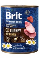 Brit Premium Dog by Nature  konz Turkey & Liver 800g