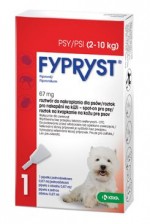 Fypryst Spot-on Dog S sol 1x0,67ml (2-10kg)