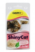 Gimpet kočka konz. ShinyCat  kuře/krab 2x70g