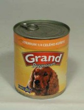 GRAND konz. pes Extra s 1/4 kuřete 850g