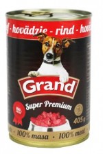 GRAND konz.  Superpremium pes hovězí 405g