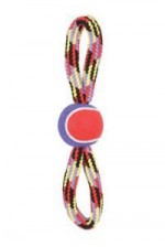 Hračka pes TENNIS BALL ROPE osmička 36cm Zolux