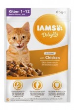 Iams Cat Kotě Kuře v omáčce kapsa 85g