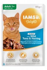 Iams Cat tuňák a sleď v želé kapsa 85g