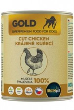 IRONpet Gold Dog Chicken cut muscle konzerva 800g