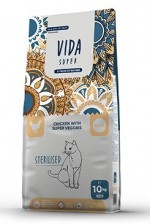 Kraftia VIDA SUPER CAT Adult Ster.Chicken&Veggies 10kg