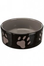 Miska keramická pes s béž.tlapkami Hnědá 0,3l 12cm TR