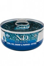 N&D CAT OCEAN Kitten Tuna & Cod & Shrimp & Pumpkin 70g