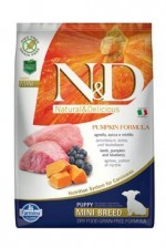 N&D GF Pumpkin DOG Puppy Mini Lamb & Blueberry 2,5kg