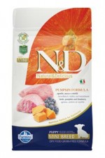 N&D GF Pumpkin DOG Puppy Mini Lamb & Blueberry 800g