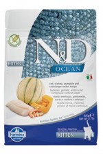 N&D OCEAN CAT Kitten Cod & Shrimp & Pumpkin&Melon 300g