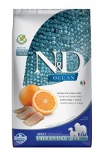 N&D OCEAN DOG GF Adult M/L Herring & Orange 2,5kg