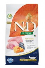 N&D Pumpkin CAT Neutered Lamb & Blueberry 1,5kg