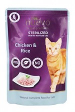 Nuevo kočka kapsa sterilized drůbeží s rýží 85g