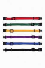 Obojek nylon pro štěňata rozliš.červ.-černá M-L 6ks TR