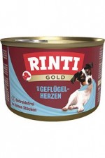 Rinti Dog Gold konzerva drůbeží srdíčka 185g