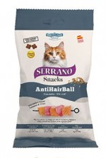 Serrano Snack for Cat-Salmon&Tuna-AntiHairball 50g