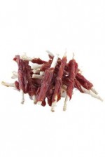 WANT Dog poch. Dry Duck Wrap Rawhide Stick 100g